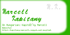 marcell kapitany business card